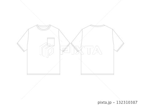 Pocket T-shirt Template 132310387