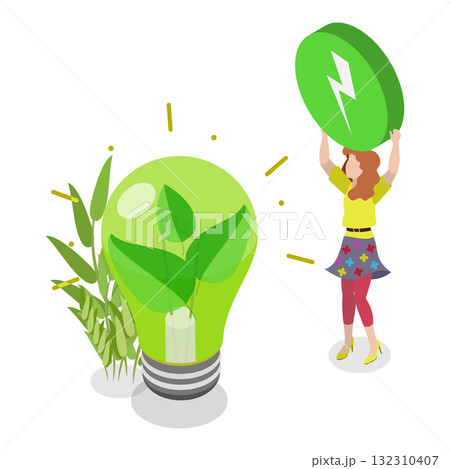 3D Isometric Flat Illustration of Circular Economy. Item 3 3D Isometric Flat Illustration of Circular Economy. Item 3 132310407