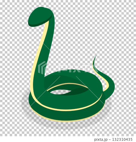 3D Isometric Flat Illustration of Colorful Poisonous Snakes. Item 3 3D Isometric Flat Illustration of Colorful Poisonous Snakes. Item 3 132310435