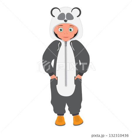 3D Isometric Flat  Illustration of Cute Pajamas For Kids. Item 1 132310436