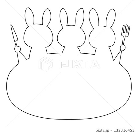 ウサギの食卓フレーム ウサギの食卓フレーム 132310453