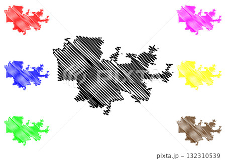 El Cajon City, California (United States cities, United States of America, us, usa city) map vector illustration, scribble sketch City of El Cajon map 132310539