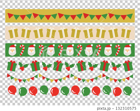 Christmas line illustration set Christmas line illustration set 132310575