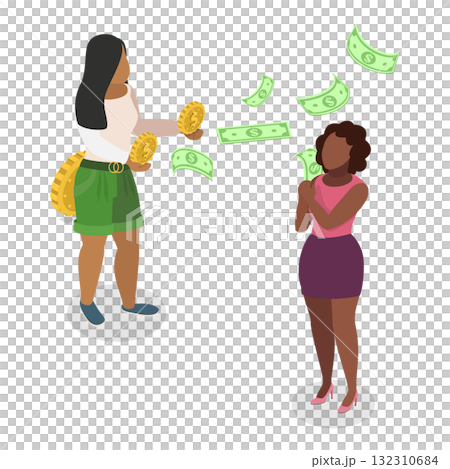 3D Isometric Flat Illustration of Charity and Donation. Item 1 3D Isometric Flat Illustration of Charity and Donation. Item 1 132310684