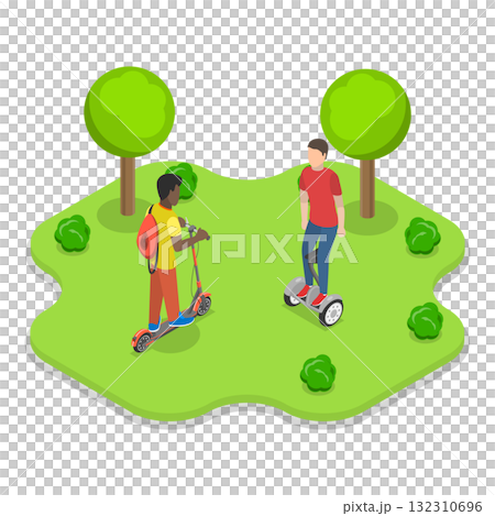 3D Isometric Flat Illustration of Urban Transportation. Item 2 3D Isometric Flat Illustration of Urban Transportation. Item 2 132310696