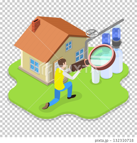 3D Isometric Flat Illustration of Water Treatment. Item 2 3D Isometric Flat Illustration of Water Treatment. Item 2 132310718