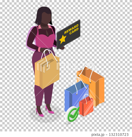 3D Isometric Flat Illustration of Loyalty Program. Item 3 3D Isometric Flat Illustration of Loyalty Program. Item 3 132310723