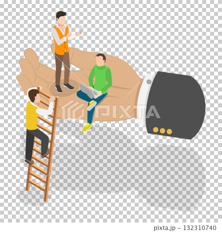 3D Isometric Flat Illustration of Employees Wellbeing and Support. Item 3 3D Isometric Flat Illustration of Employees Wellbeing and Support. Item 3 132310740