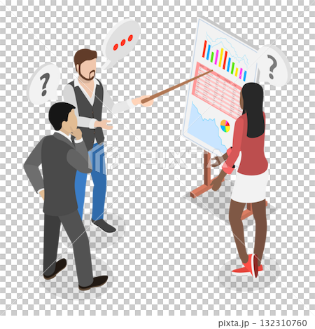 3D Isometric Flat Illustration of Telemarketing. Item 2 3D Isometric Flat Illustration of Telemarketing. Item 2 132310760
