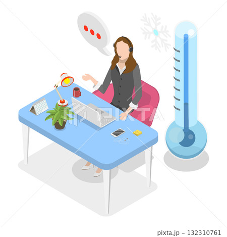 3D Isometric Flat Illustration of Telemarketing. Item 1 3D Isometric Flat Illustration of Telemarketing. Item 1 132310761