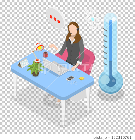3D Isometric Flat Illustration of Telemarketing. Item 1 3D Isometric Flat Illustration of Telemarketing. Item 1 132310761