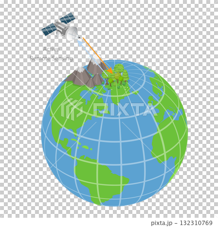 3D Isometric Flat Illustration of Orienteering with GPS Technology. Item 1 3D Isometric Flat Illustration of Orienteering with GPS Technology. Item 1 132310769