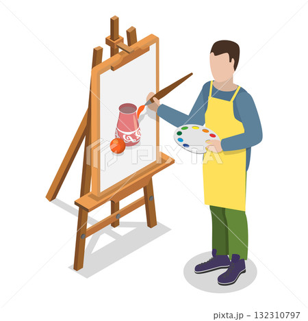 3D Isometric Flat Illustration of Creativity Development. Item 2 3D Isometric Flat Illustration of Creativity Development. Item 2 132310797