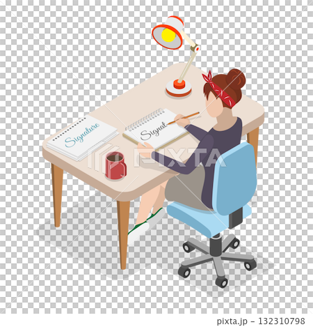 3D Isometric Flat Illustration of Creativity Development. Item 1 3D Isometric Flat Illustration of Creativity Development. Item 1 132310798