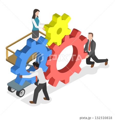 3D Isometric Flat  Illustration of Project Management. Item 2 132310818