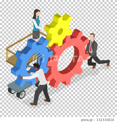 3D Isometric Flat  Illustration of Project Management. Item 2 132310818