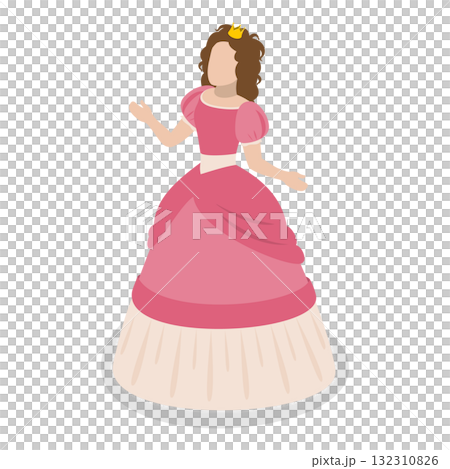 3D Isometric Flat Set of Fairy Characters. Item 4 3D Isometric Flat Set of Fairy Characters. Item 4 132310826