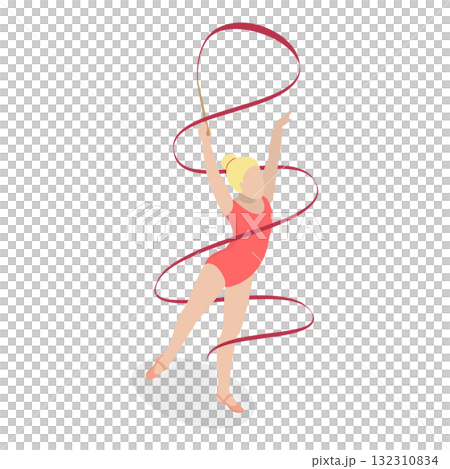 3D Isometric Flat Set of Athletic Gymnastics. Item 8 3D Isometric Flat Set of Athletic Gymnastics. Item 8 132310834