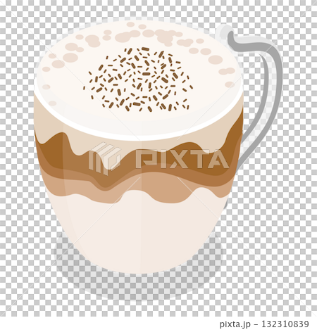 3D Isometric Flat Set of Coffee Beverages. Item 13 3D Isometric Flat Set of Coffee Beverages. Item 13 132310839
