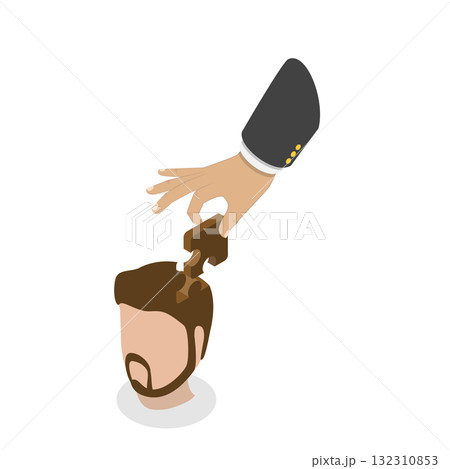 3D Isometric Flat  Illustration of Creative Idea. Item 1 132310853