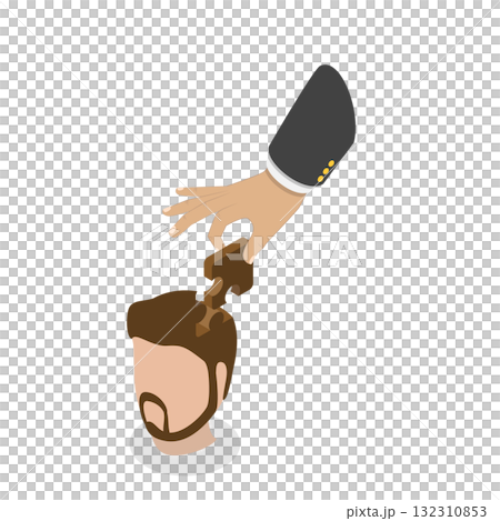 3D Isometric Flat  Illustration of Creative Idea. Item 1 132310853