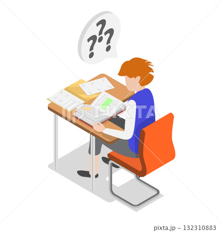 3D Isometric Flat Illustration of Knoledge and Education. Item 1 3D Isometric Flat Illustration of Knoledge and Education. Item 1 132310883