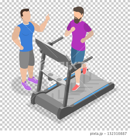 3D Isometric Flat  Illustration of Healthy and Active Lifestyle. Item 3 3D Isometric Flat  Illustration of Healthy and Active Lifestyle. Item 3 132310887