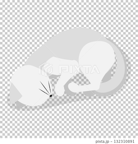 3D Isometric Flat Illustration of Sleeping Pets. Item 2 3D Isometric Flat Illustration of Sleeping Pets. Item 2 132310891