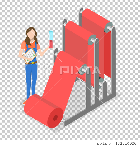 3D Isometric Flat Illustration of Light Industry Factory. Item 3 3D Isometric Flat Illustration of Light Industry Factory. Item 3 132310926
