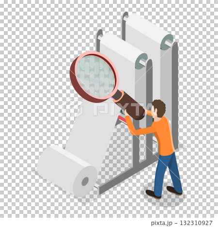 3D Isometric Flat  Illustration of Light Industry Factory. Item 2 132310927