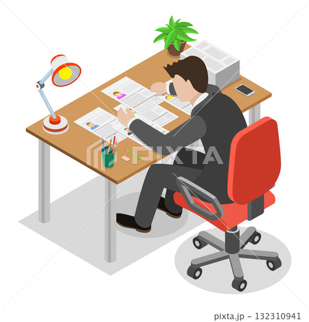 3D Isometric Flat Illustration of Private Investigating. Item 2 3D Isometric Flat Illustration of Private Investigating. Item 2 132310941
