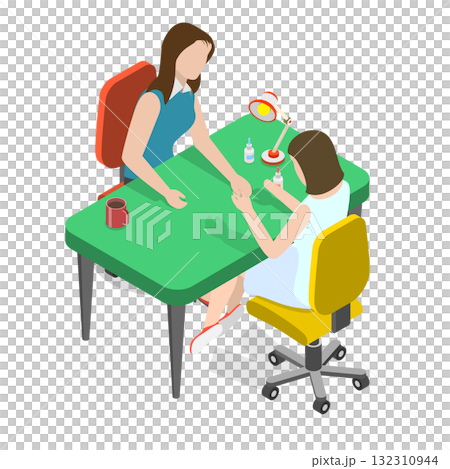 3D Isometric Flat  Illustration of Cosmetic Procedures. Item 2 132310944