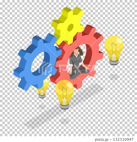3D Isometric Flat Illustration of Psychology. Item 1 3D Isometric Flat Illustration of Psychology. Item 1 132310947
