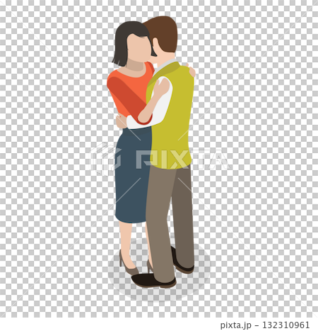 3D Isometric Flat Set of Greeting Gestures. Item 5 3D Isometric Flat Set of Greeting Gestures. Item 5 132310961