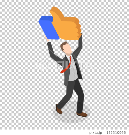 3D Isometric Flat  Illustration of Customer Feedback. Item 5 132310966
