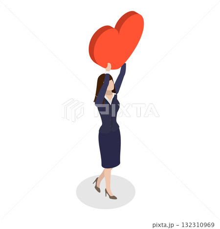 3D Isometric Flat  Illustration of Customer Feedback. Item 2 132310969