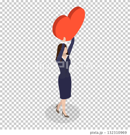 3D Isometric Flat  Illustration of Customer Feedback. Item 2 132310969