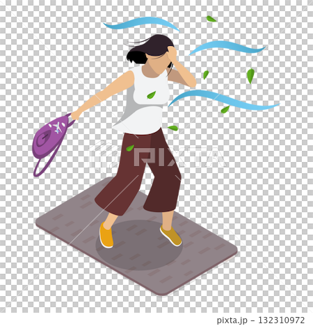 3D Isometric Flat Illustration of Various Weather Conditions. Item 5 3D Isometric Flat Illustration of Various Weather Conditions. Item 5 132310972
