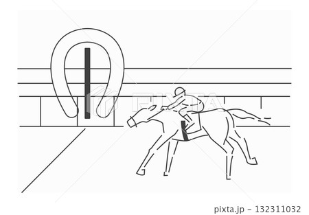 競走馬＿ゴールの瞬間 132311032