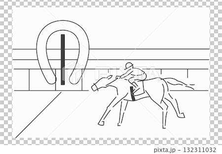 競走馬＿ゴールの瞬間 132311032