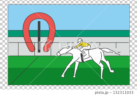 競走馬_ゴールの瞬間 競走馬_ゴールの瞬間 132311033