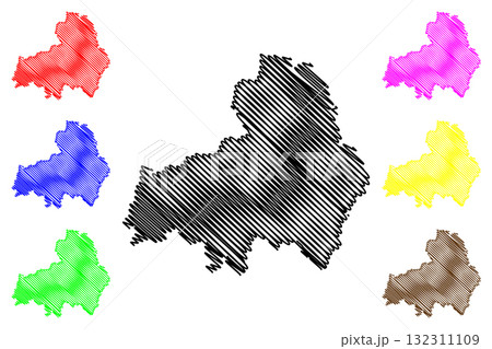 City of Albury (Commonwealth of Australia, New South Wales, NSW) map vector illustration, scribble sketch Albury map City of Albury (Commonwealth of Australia, New South Wales, NSW) map vector illustration, scribble sketch Albury map 132311109