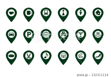 地図＿アイコンセット 132311114