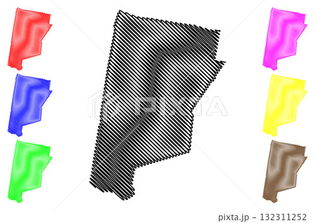 Municipality of Burwood (Commonwealth of Australia, New South Wales, NSW) map vector illustration, scribble sketch Burwood Council map 132311252