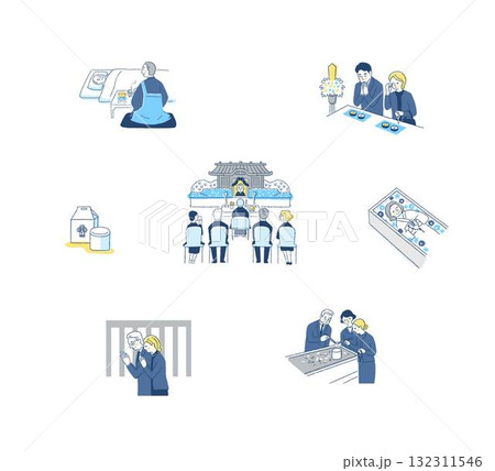仏事のさまざまなイメージ セット4 仏事のさまざまなイメージ セット4 132311546