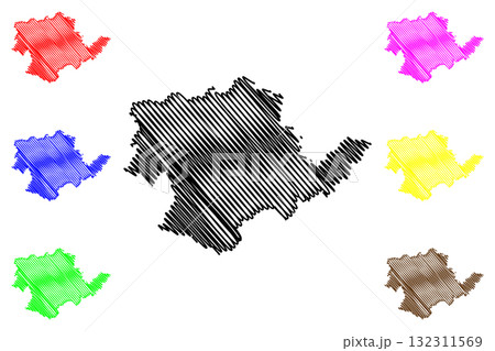 Cowra Shire (Commonwealth of Australia, New South Wales, NSW) map vector illustration, scribble sketch Cowra map Cowra Shire (Commonwealth of Australia, New South Wales, NSW) map vector illustration, scribble sketch Cowra map 132311569
