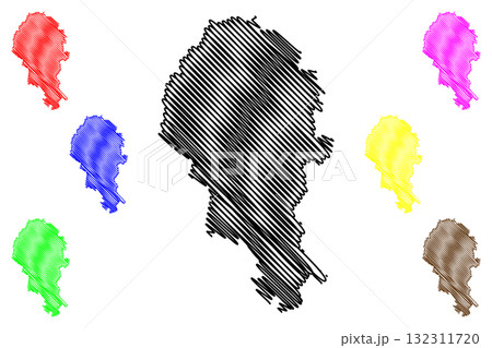 City of Lismore (Commonwealth of Australia, New South Wales, NSW) map vector illustration, scribble sketch Lismore map 132311720