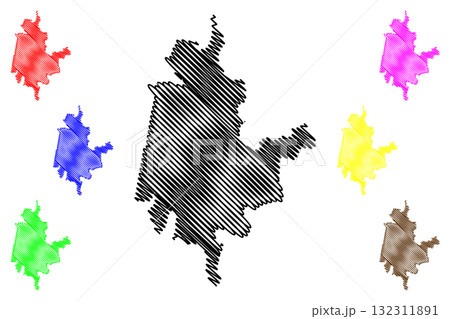 Mosman Council (Commonwealth of Australia, New South Wales, NSW) map vector illustration, scribble sketch Mosman map 132311891
