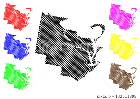 City of Newcastle (Commonwealth of Australia, New South Wales, NSW) map vector illustration, scribble sketch Newcastle map City of Newcastle (Commonwealth of Australia, New South Wales, NSW) map vector illustration, scribble sketch Newcastle map 132311899