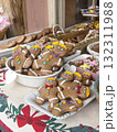 Christmas gingerbread cookies on table for noel 132311988